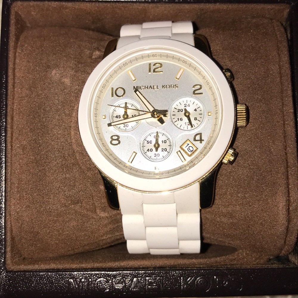 Michael Kors White Runway watch
